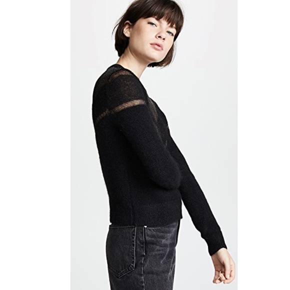 “NEW” RAG & BONE Black Mesh & Mohair Sweater - Picture 3 of 8